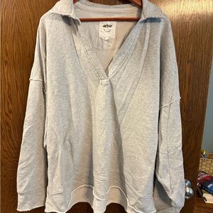 Aerie Light Gray Casual Top XXL